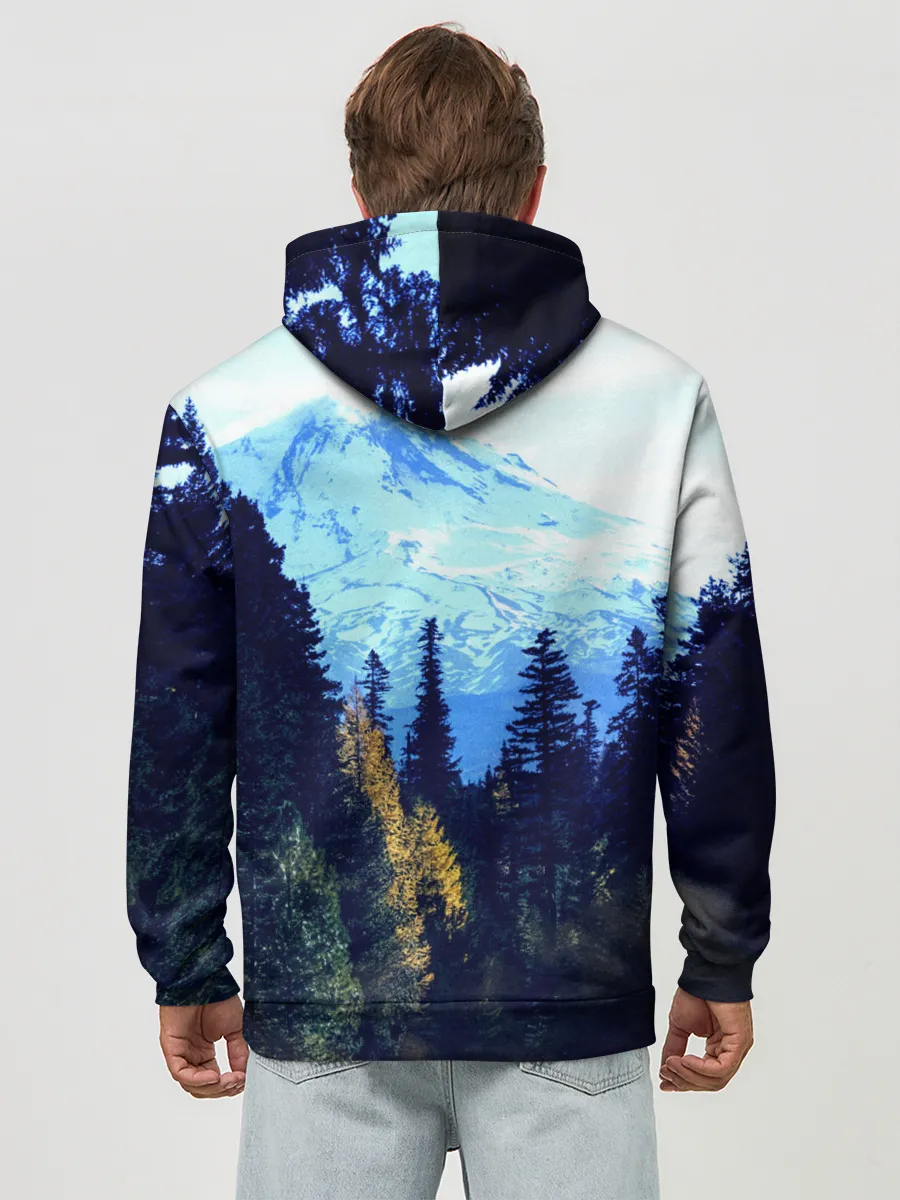 Худи мужской база хлопок / лес