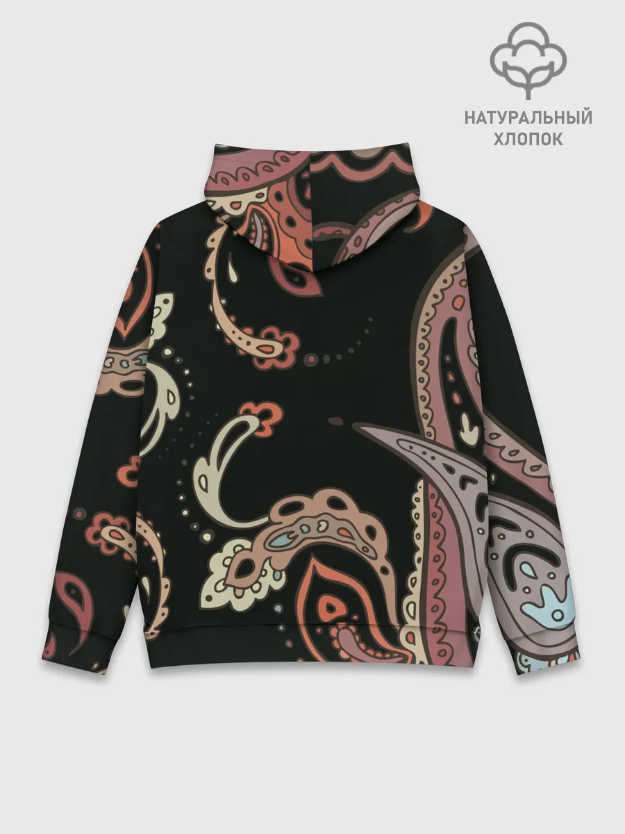 Худи мужской база хлопок / Расписной узор