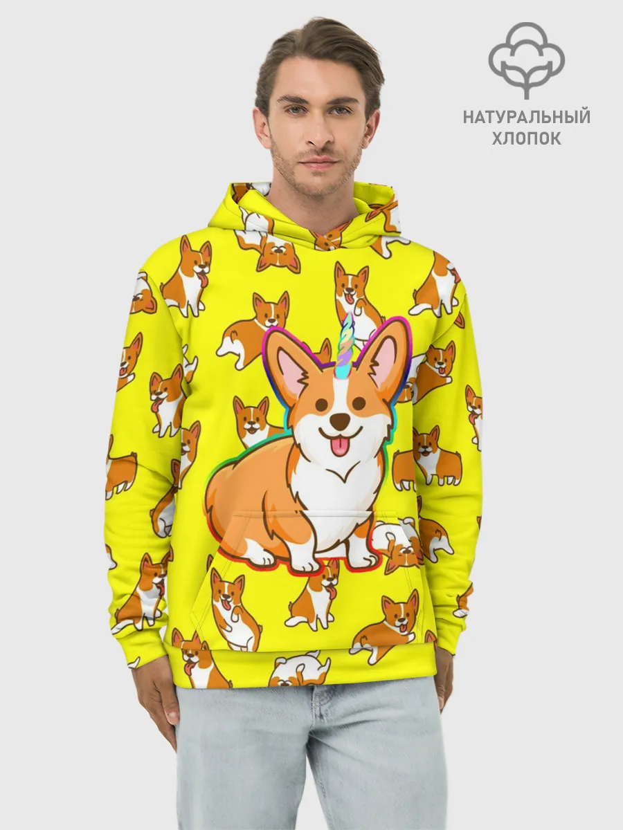 Худи мужской база хлопок / Corgi