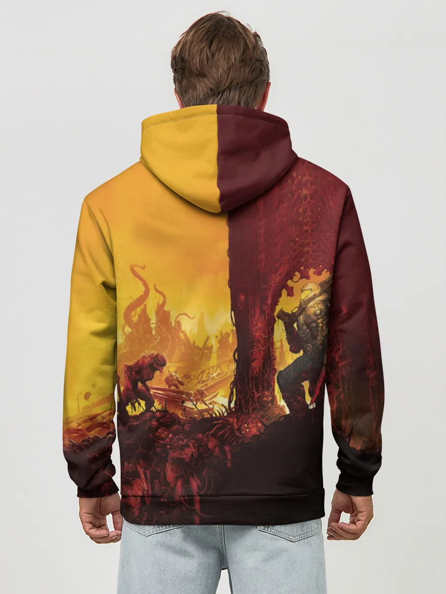 Худи мужской база хлопок / DOOM eternal 2020