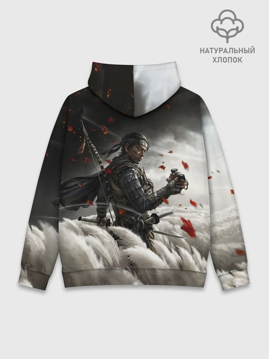 Худи мужской база хлопок / Ghost of Tsushima