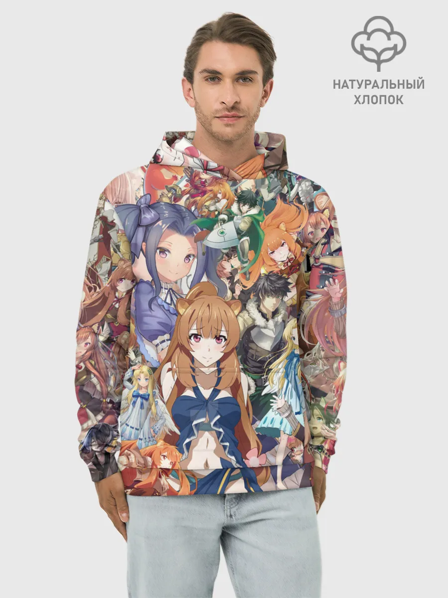 Худи мужской база хлопок / Восхождение Героя Щита