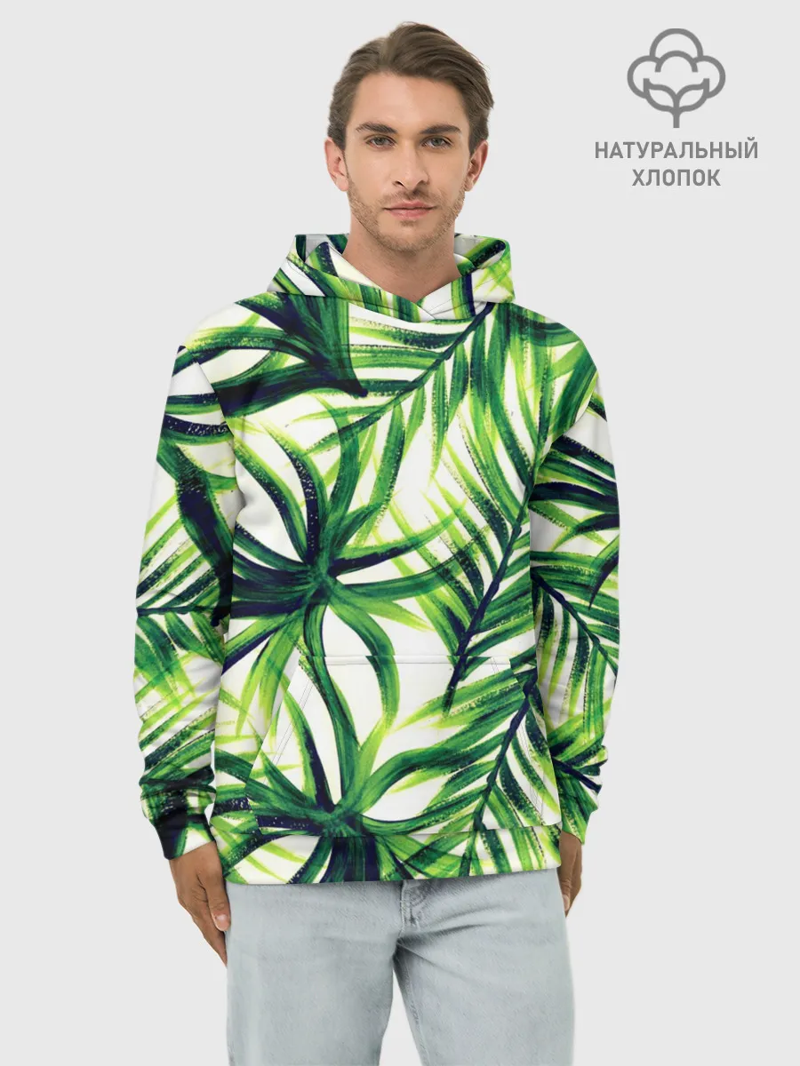 Худи мужской база хлопок / Тропики