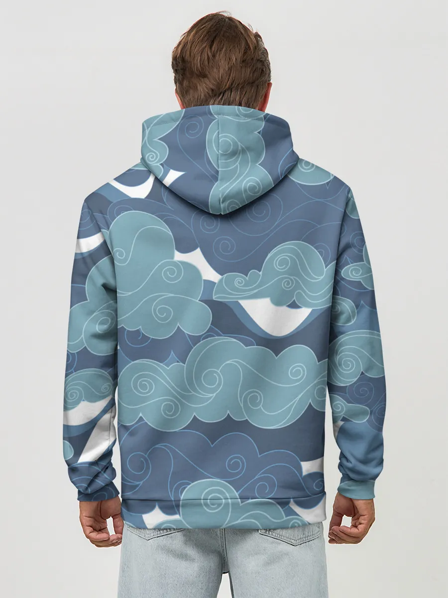 Худи мужской база хлопок / Небо над Китаем