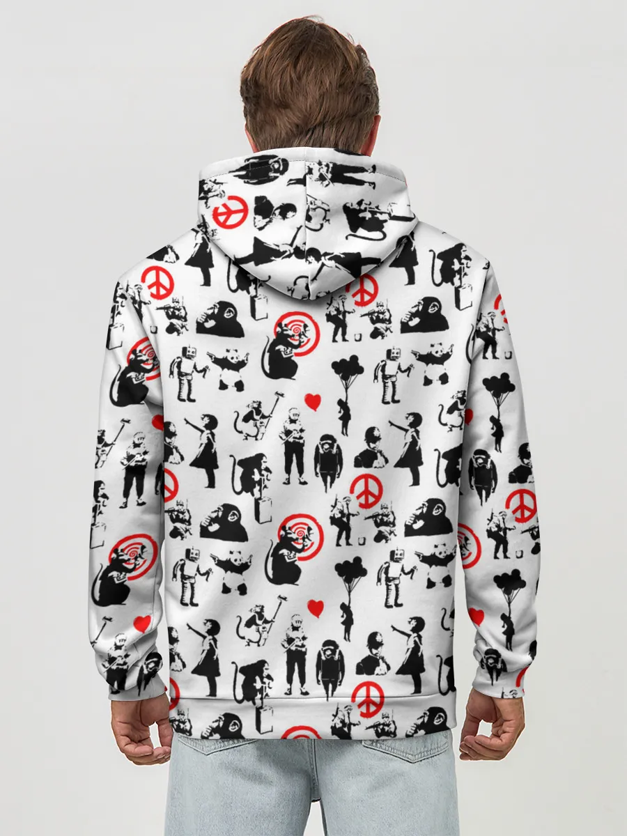 Худи мужской база хлопок / Banksy