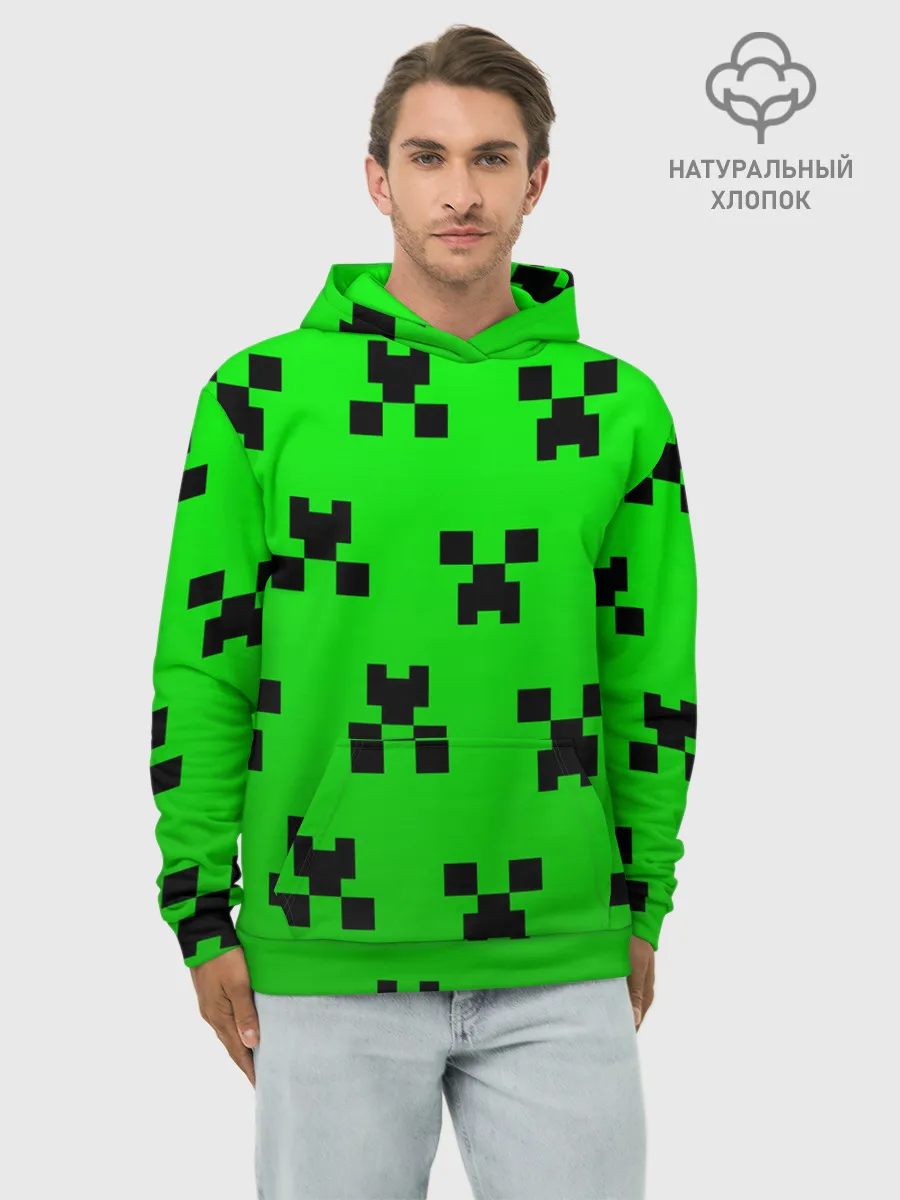 Худи мужской база хлопок / MINECRAFT