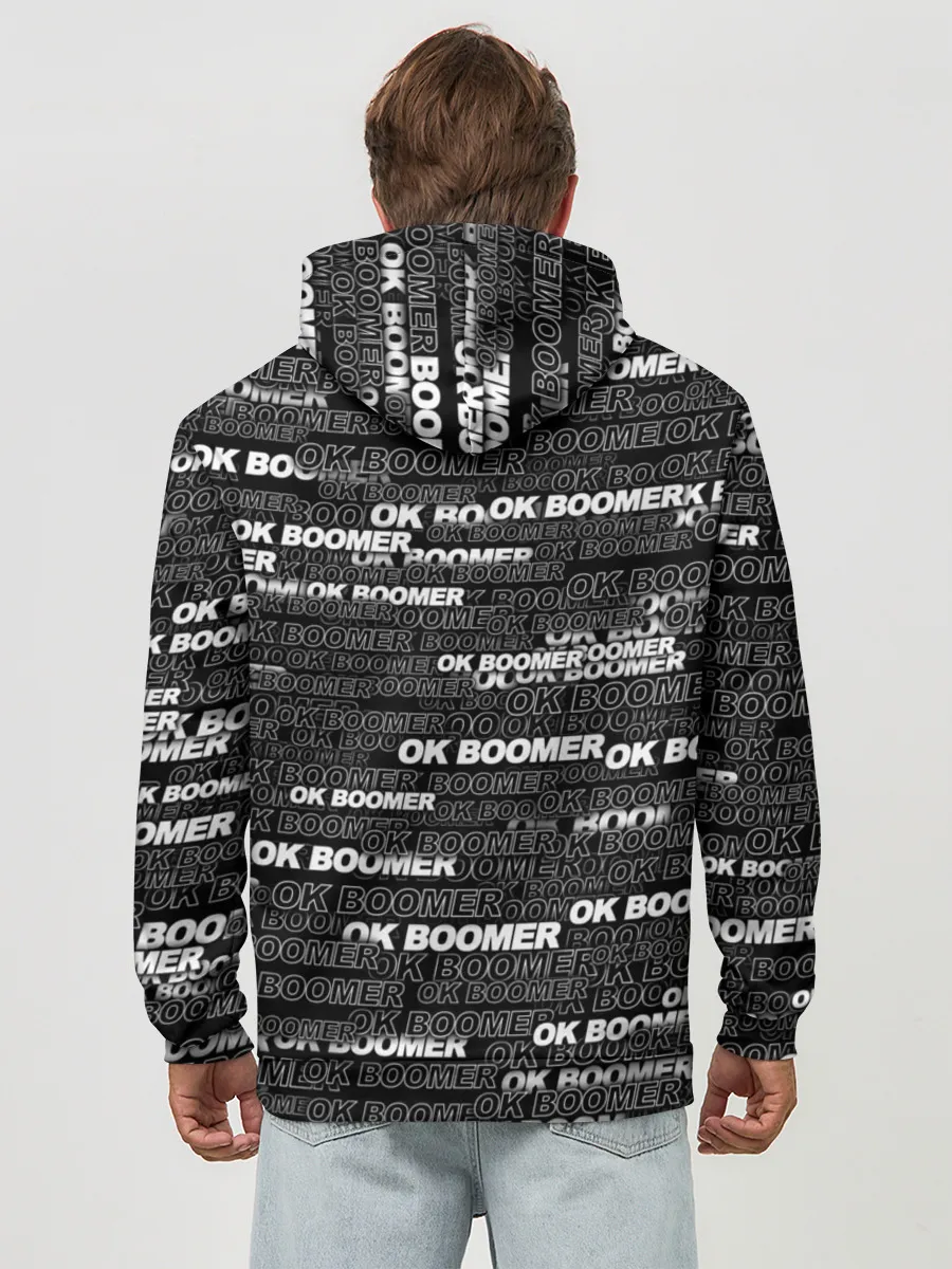 Худи мужской база хлопок / OK BOOMER
