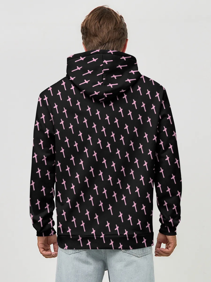 Худи мужской база хлопок / LiL PEEP Pattern