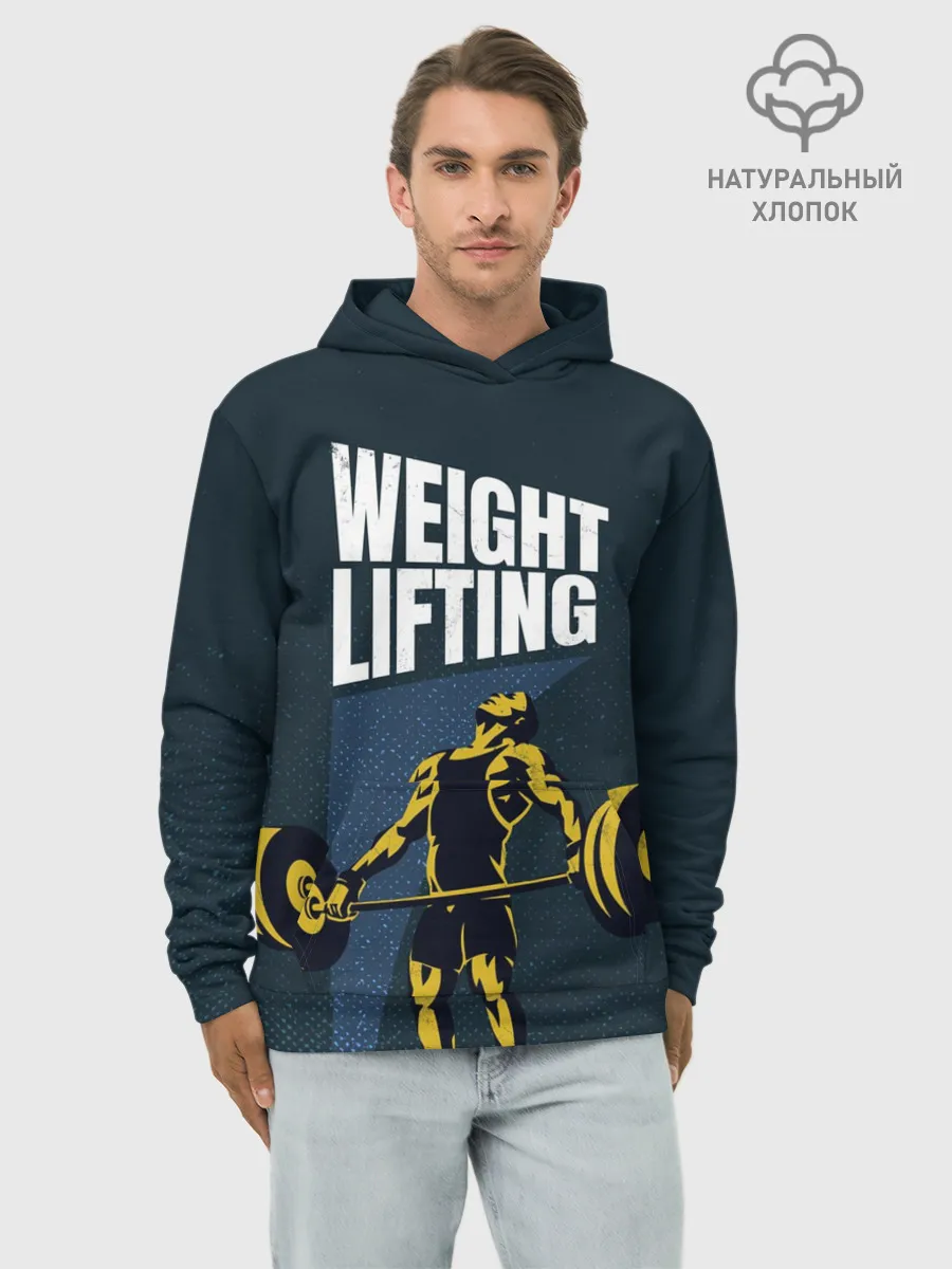 Худи мужской база хлопок / Wheight lifting
