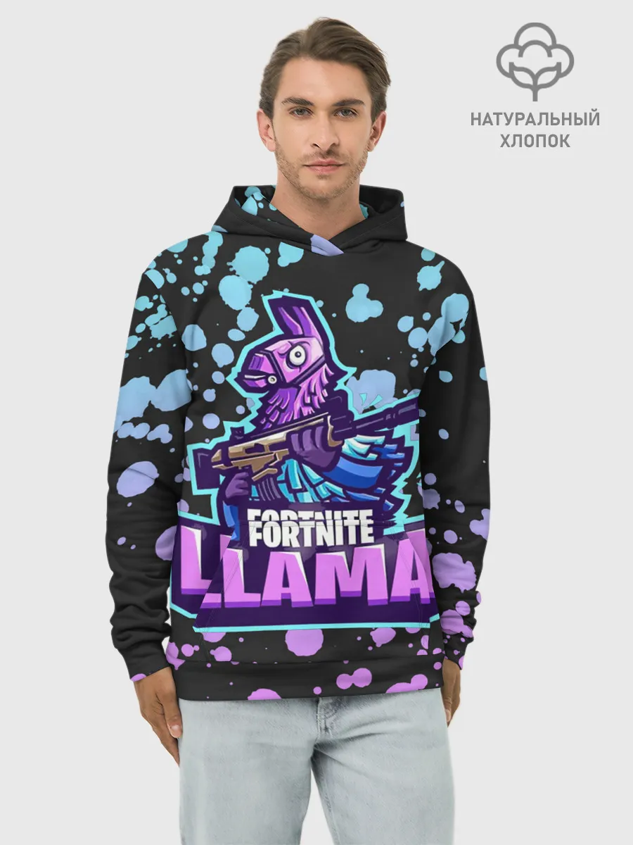 Худи мужской база хлопок / Fortnite LLAMA