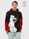 Худи мужской база хлопок / MONOKUMA В ПЛАМЕНИ / МОНОКУМА