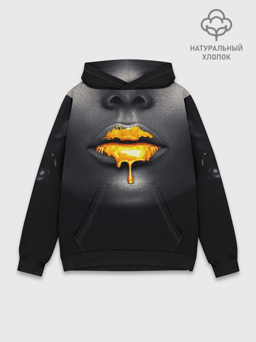 Худи мужской база хлопок / Мода: Губы