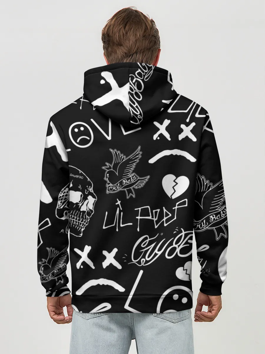 Худи мужской база хлопок / Lil Peep