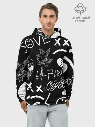 Худи мужской база хлопок / Lil Peep