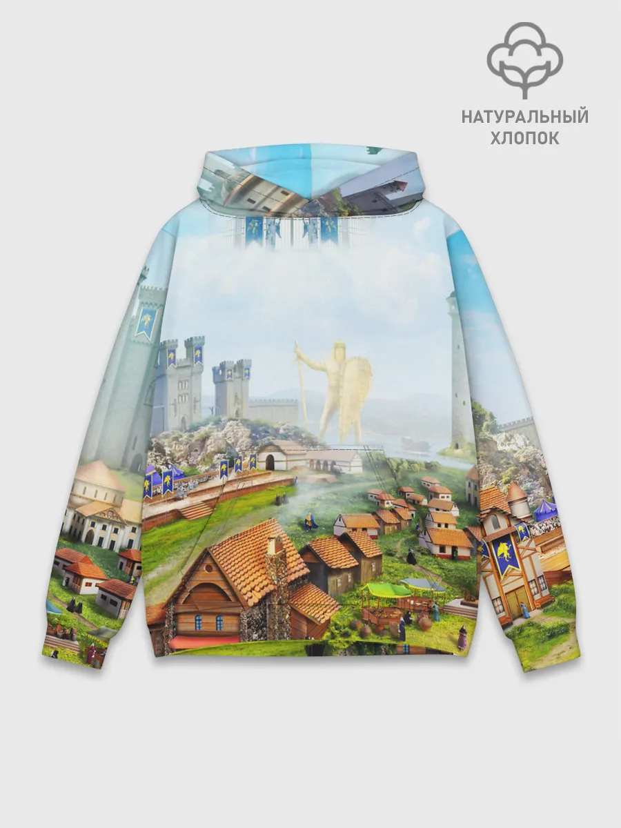 Худи мужской база хлопок / ГЕРОИ МЕЧА И МАГИИ