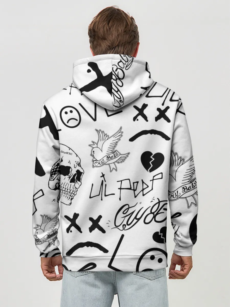 Худи мужской база хлопок / Lil Peep