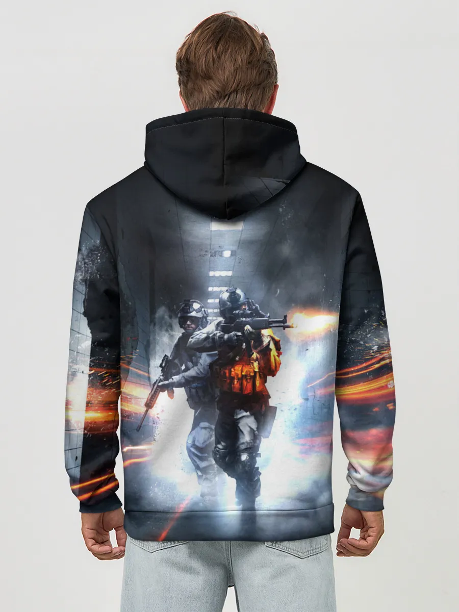 Худи мужской база хлопок / Battlefield