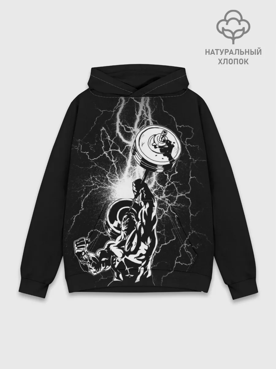 Худи мужской база хлопок / Powerlifting