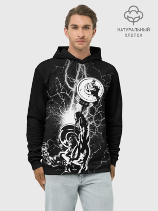 Худи мужской база хлопок / Powerlifting