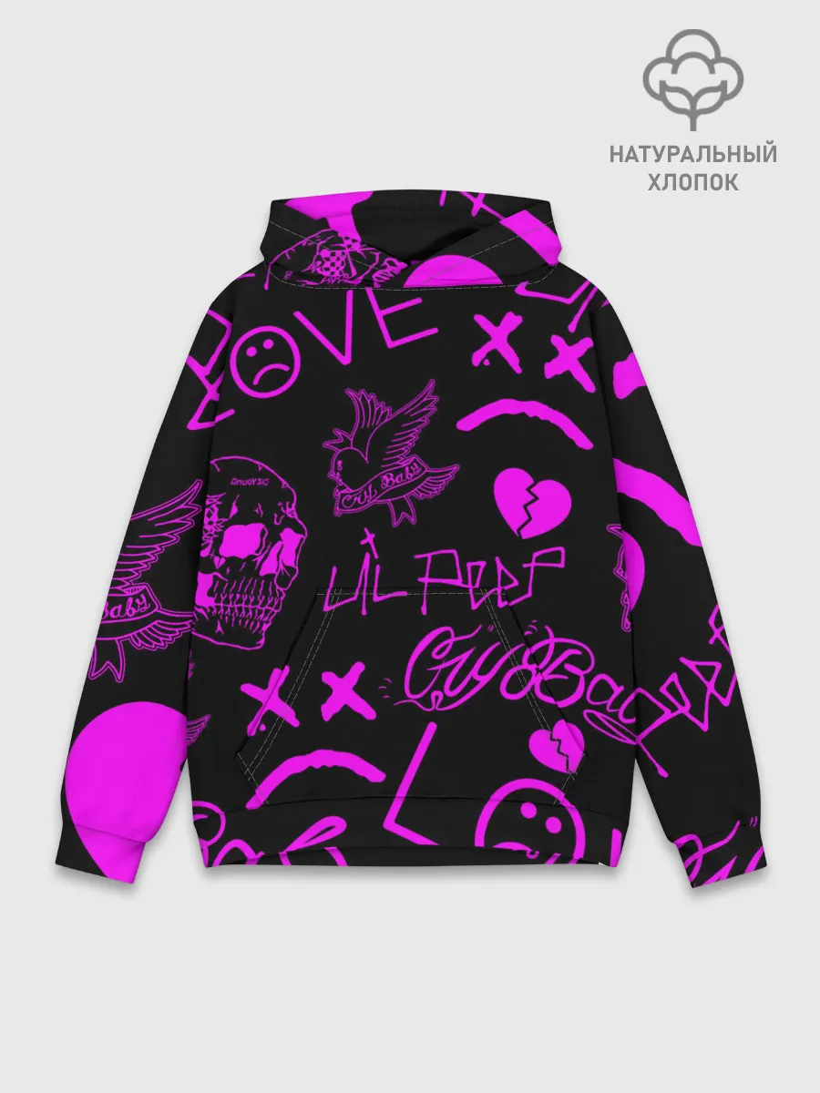 Худи мужской база хлопок / Lil Peep