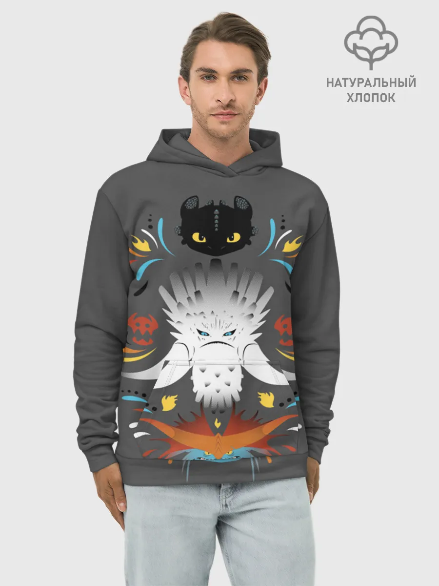 Худи мужской база хлопок / Как приручить дракона
