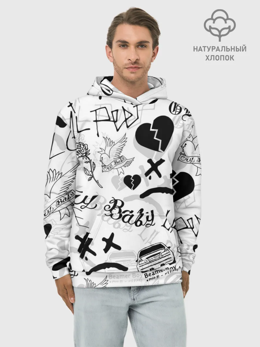 Худи мужской база хлопок / LIL PEEP