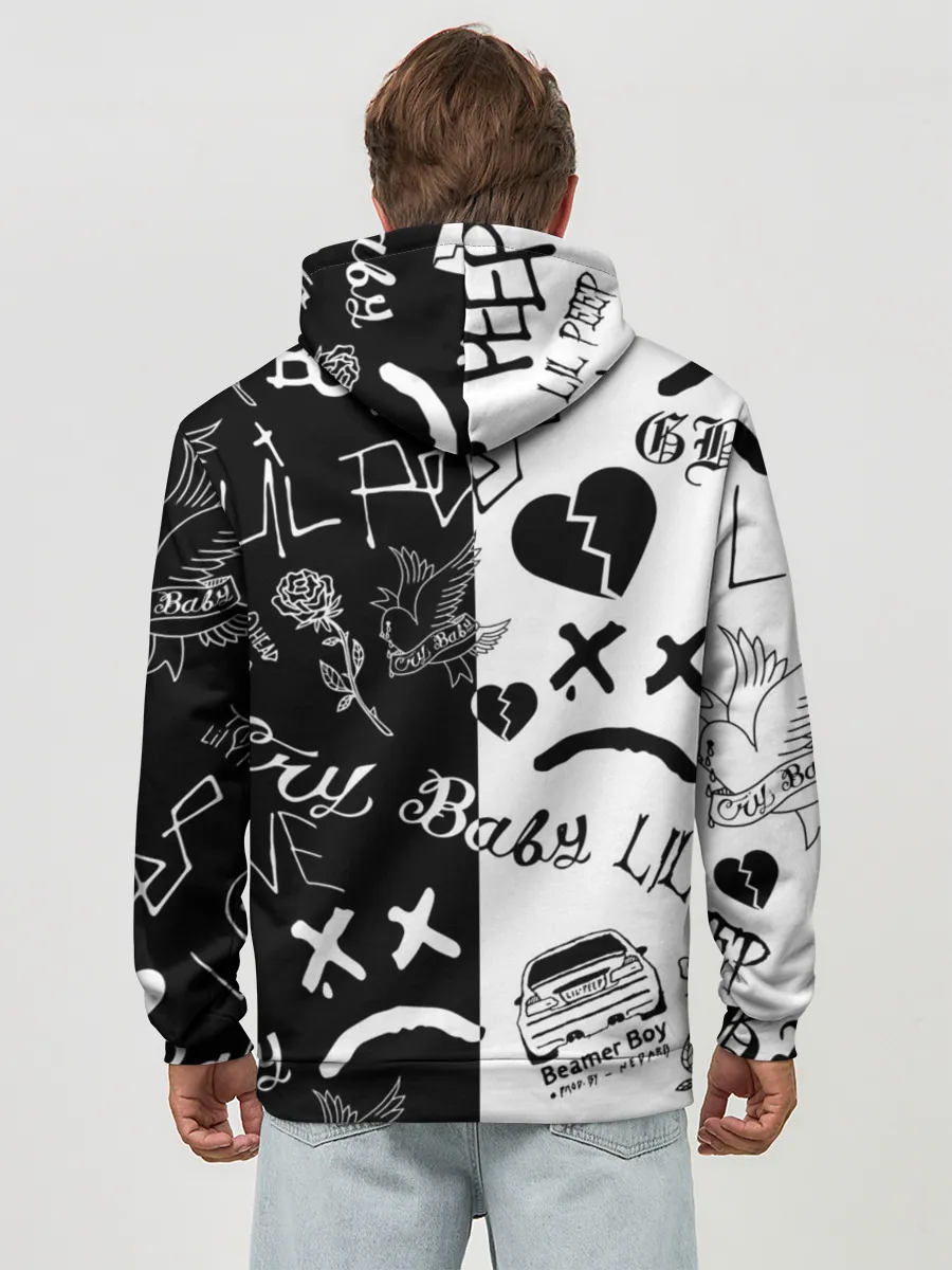 Худи мужской база хлопок / LIL PEEP