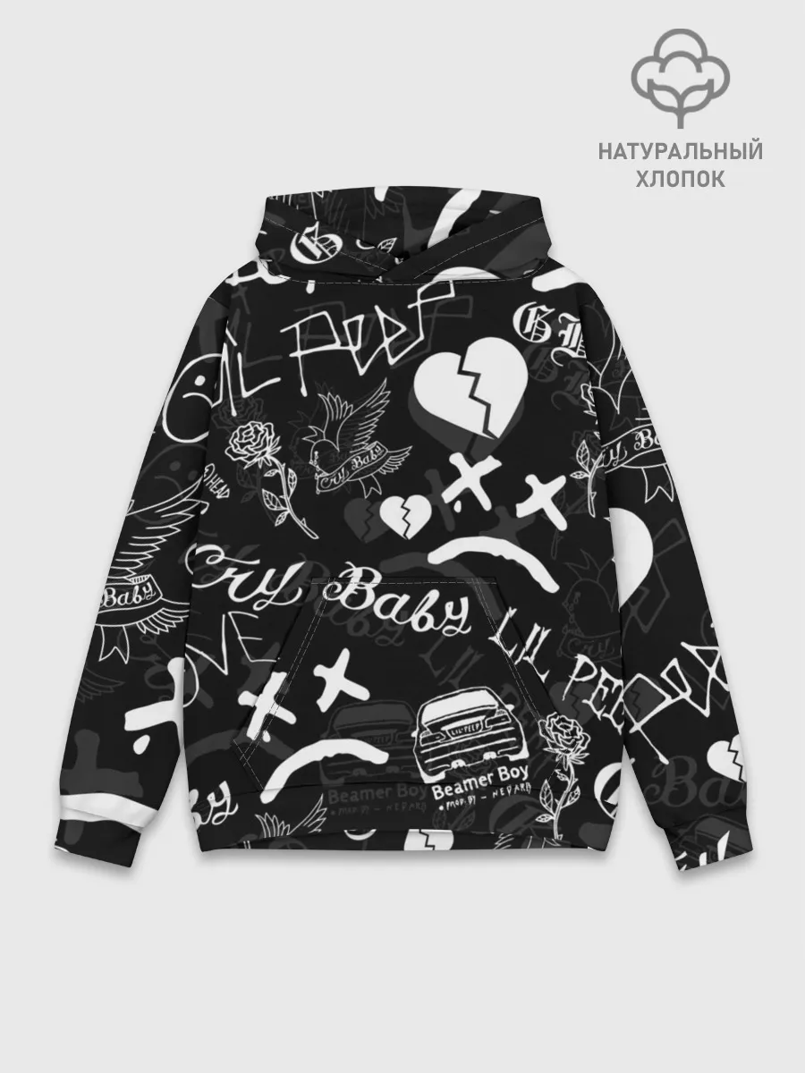 Худи мужской база хлопок / LIL PEEP