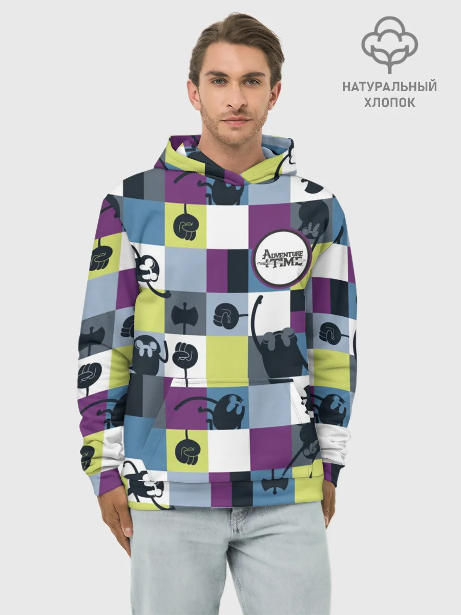 Худи мужской база хлопок / Время приключений