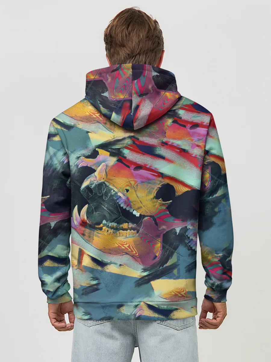 Худи мужской база хлопок / Абстрактный рисунок