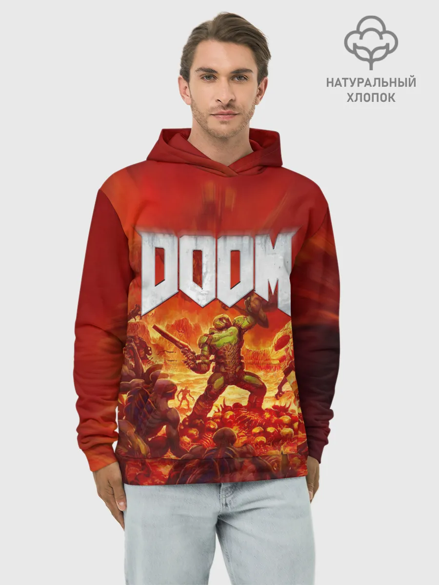 Худи мужской база хлопок / DOOM
