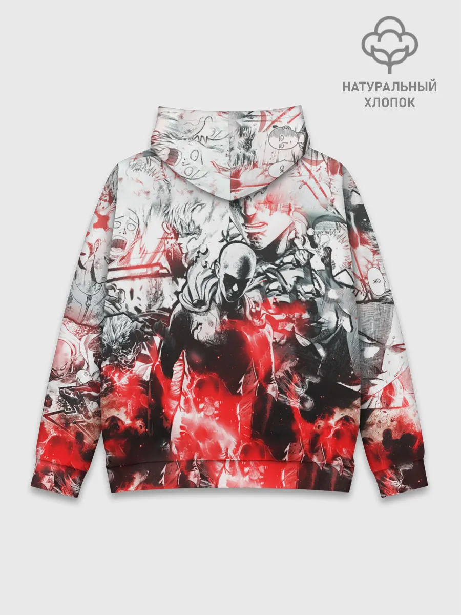 Худи мужской база хлопок / One-Punch Man Collage