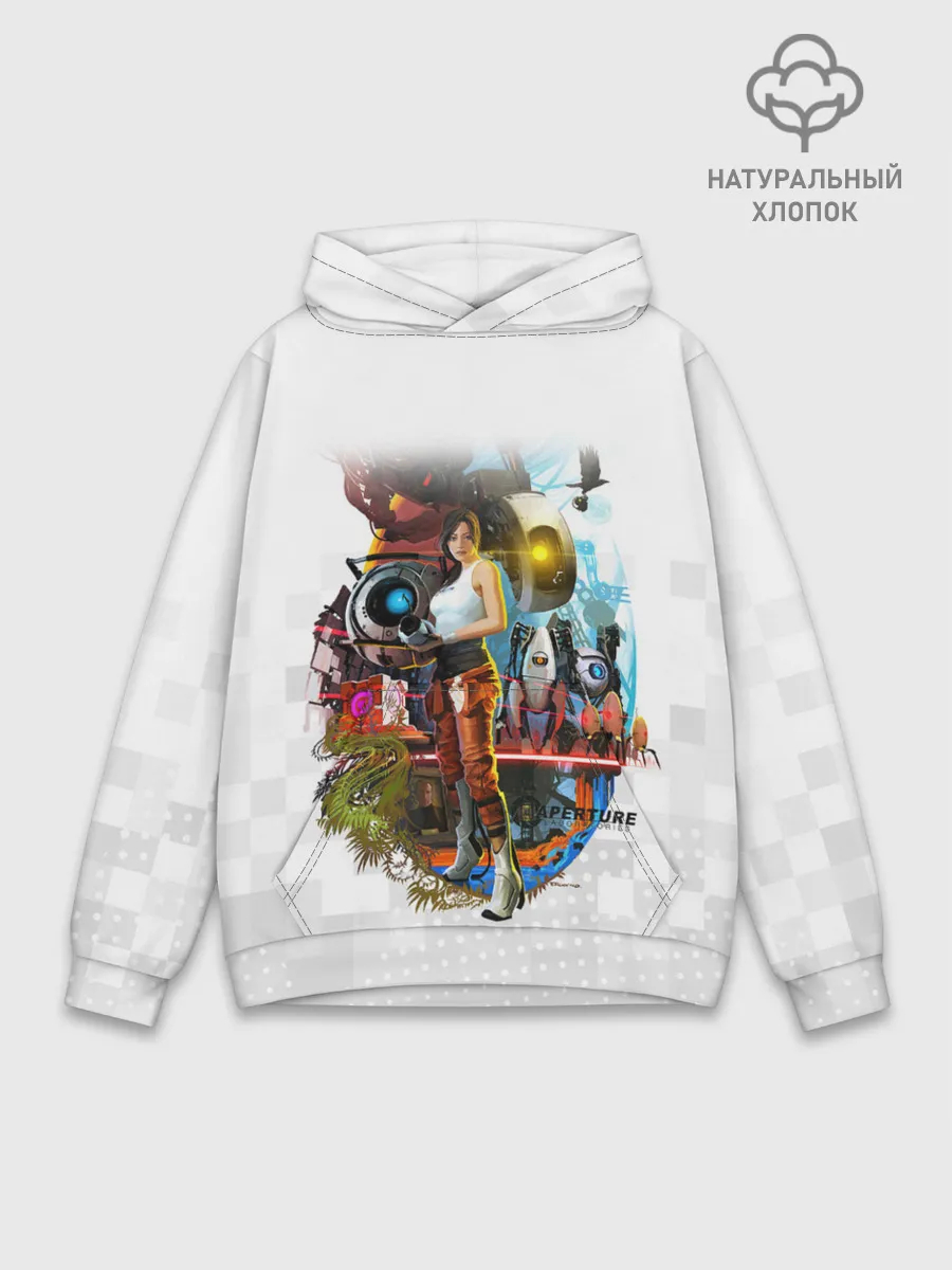 Худи мужской база хлопок / PORTAL 2 | ПОРТАЛ 2 ЧЕЛЛ