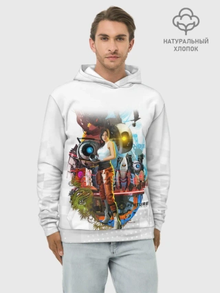 Худи мужской база хлопок / PORTAL 2 | ПОРТАЛ 2 ЧЕЛЛ