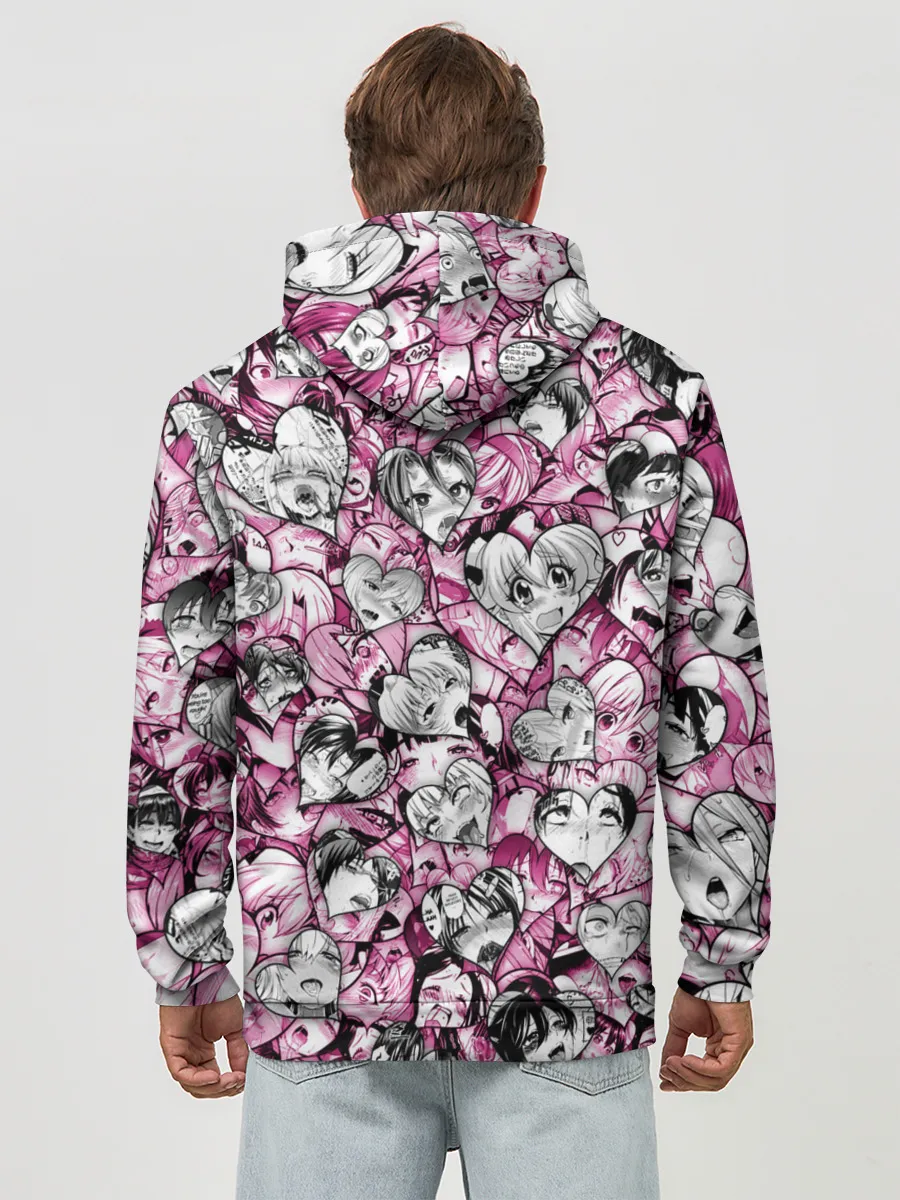 Худи мужской база хлопок / Ahegao валентинки