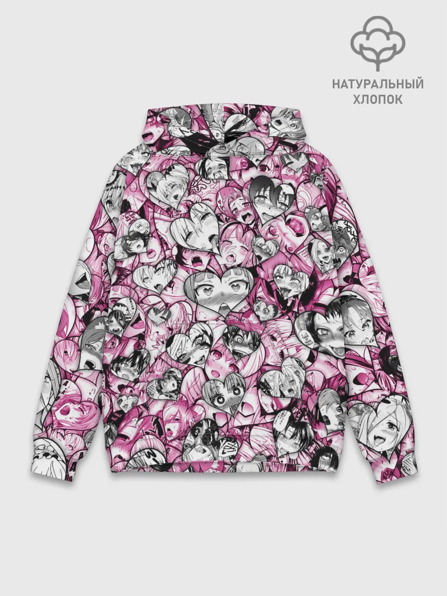 Худи мужской база хлопок / Ahegao валентинки