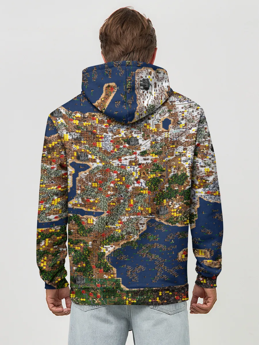 Худи мужской база хлопок / Герои 3 Карта