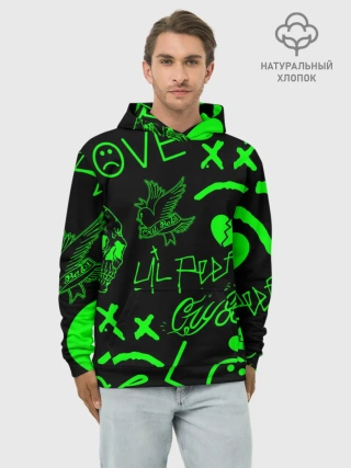 Худи мужской база хлопок / Lil Peep