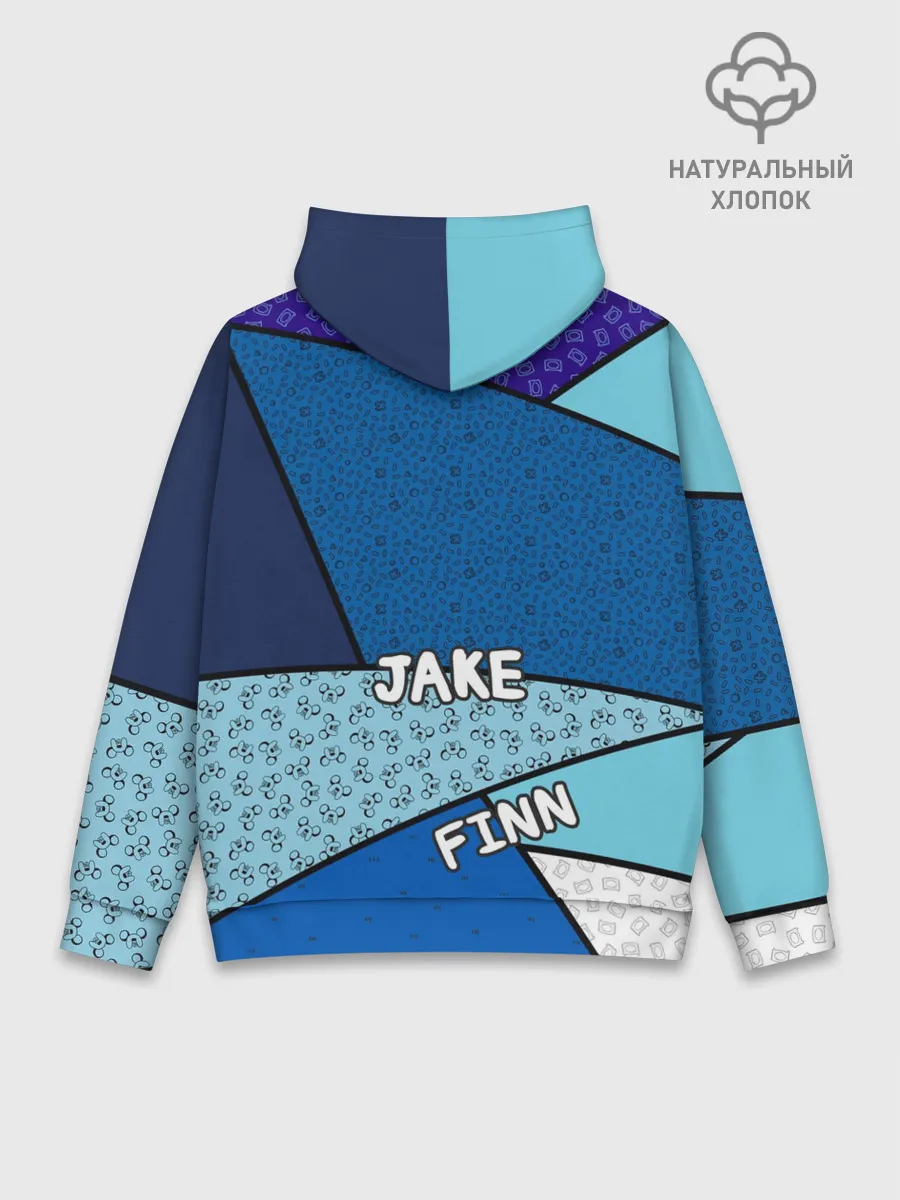 Худи мужской база хлопок / Finn&Jake. Geometric
