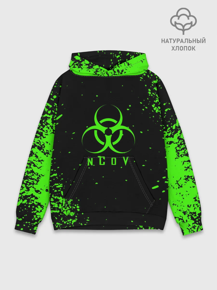 Худи мужской база хлопок / nCoV | КОРОНАВИРУС