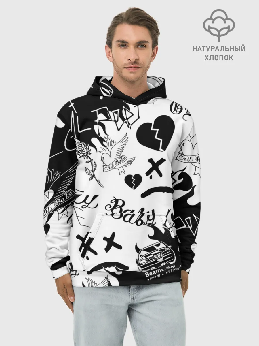 Худи мужской база хлопок / LIL PEEP | ЛИЛ ПИП