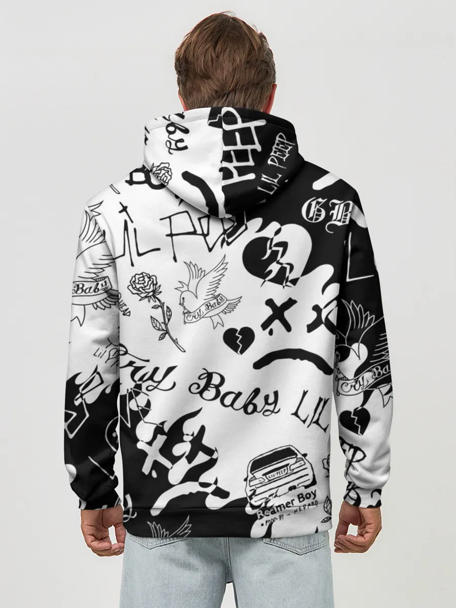 Худи мужской база хлопок / LIL PEEP | ЛИЛ ПИП