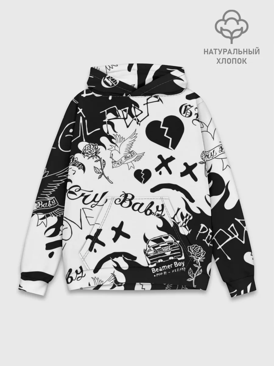 Худи мужской база хлопок / LIL PEEP | ЛИЛ ПИП