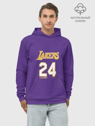Худи мужской база хлопок / Los Angeles Lakers / Kobe Brya