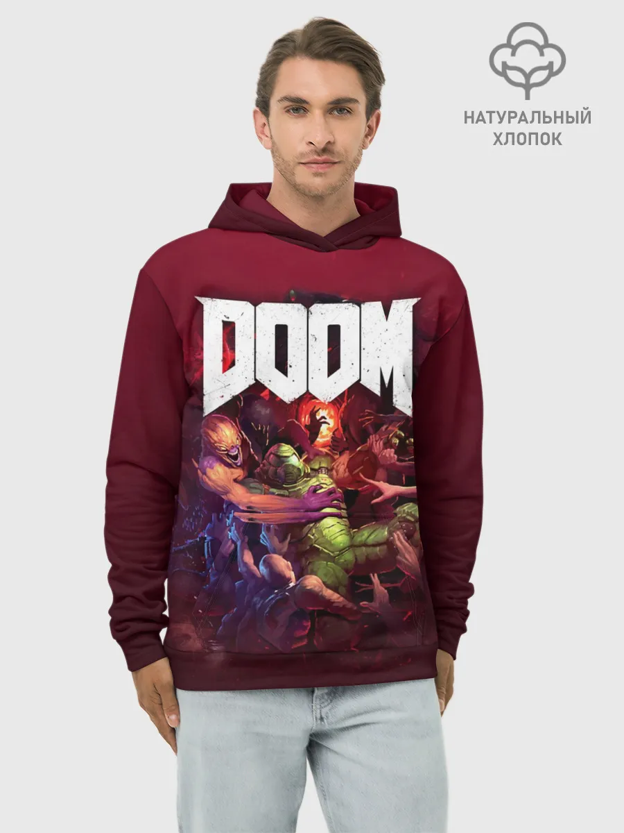 Худи мужской база хлопок / Doom