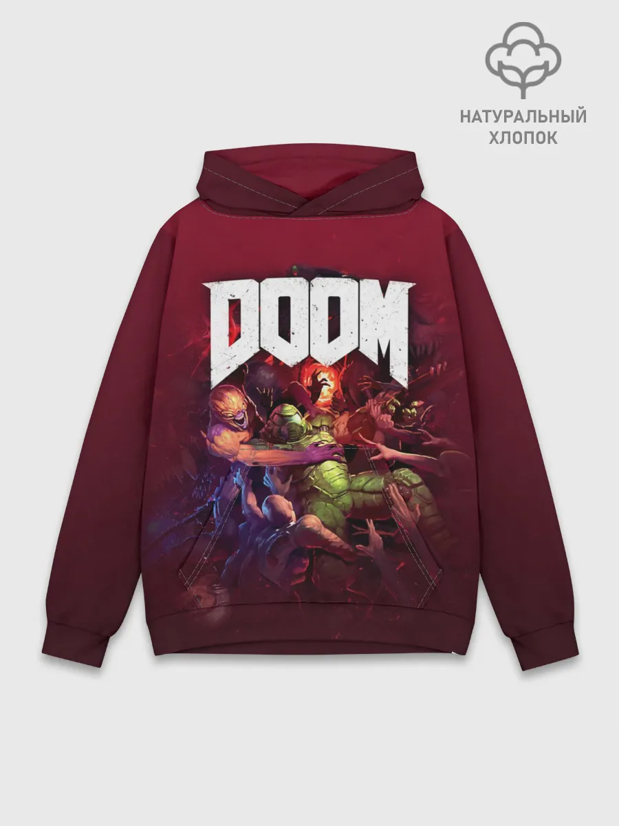 Худи мужской база хлопок / Doom