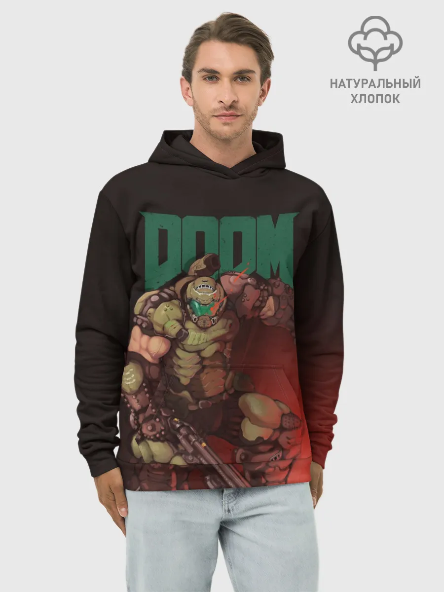 Худи мужской база хлопок / Doom