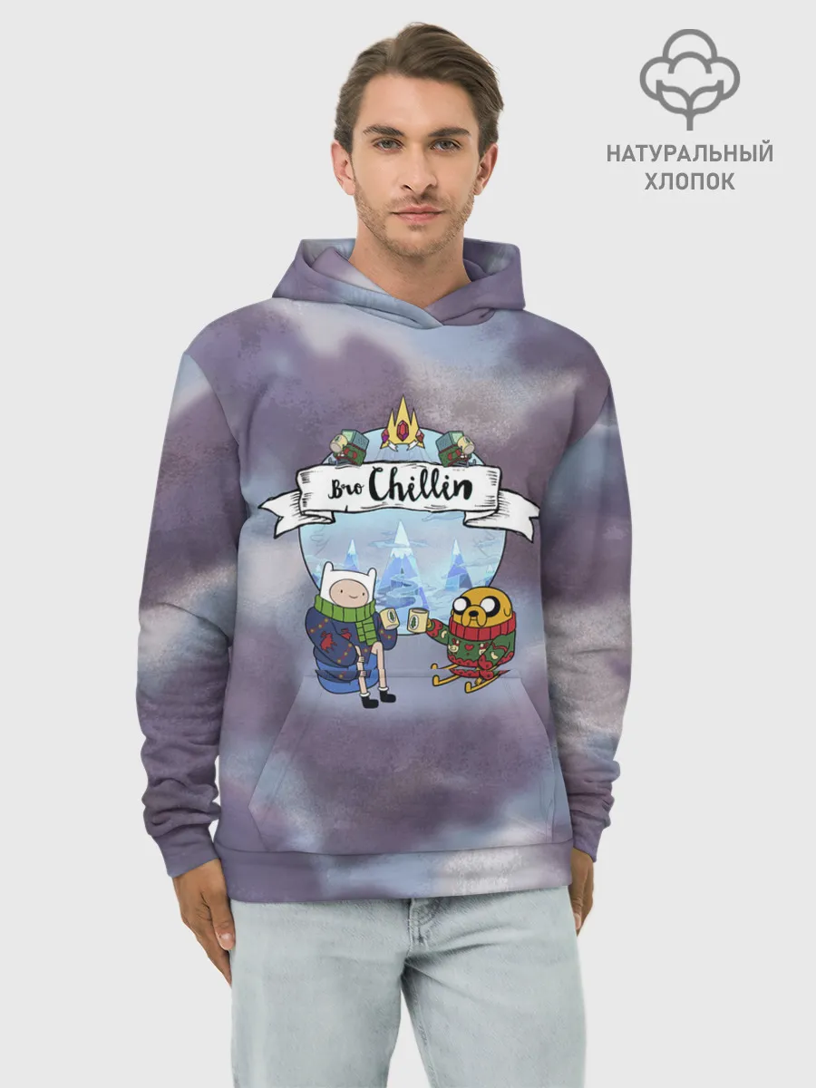 Худи мужской база хлопок / Фин и Джейк