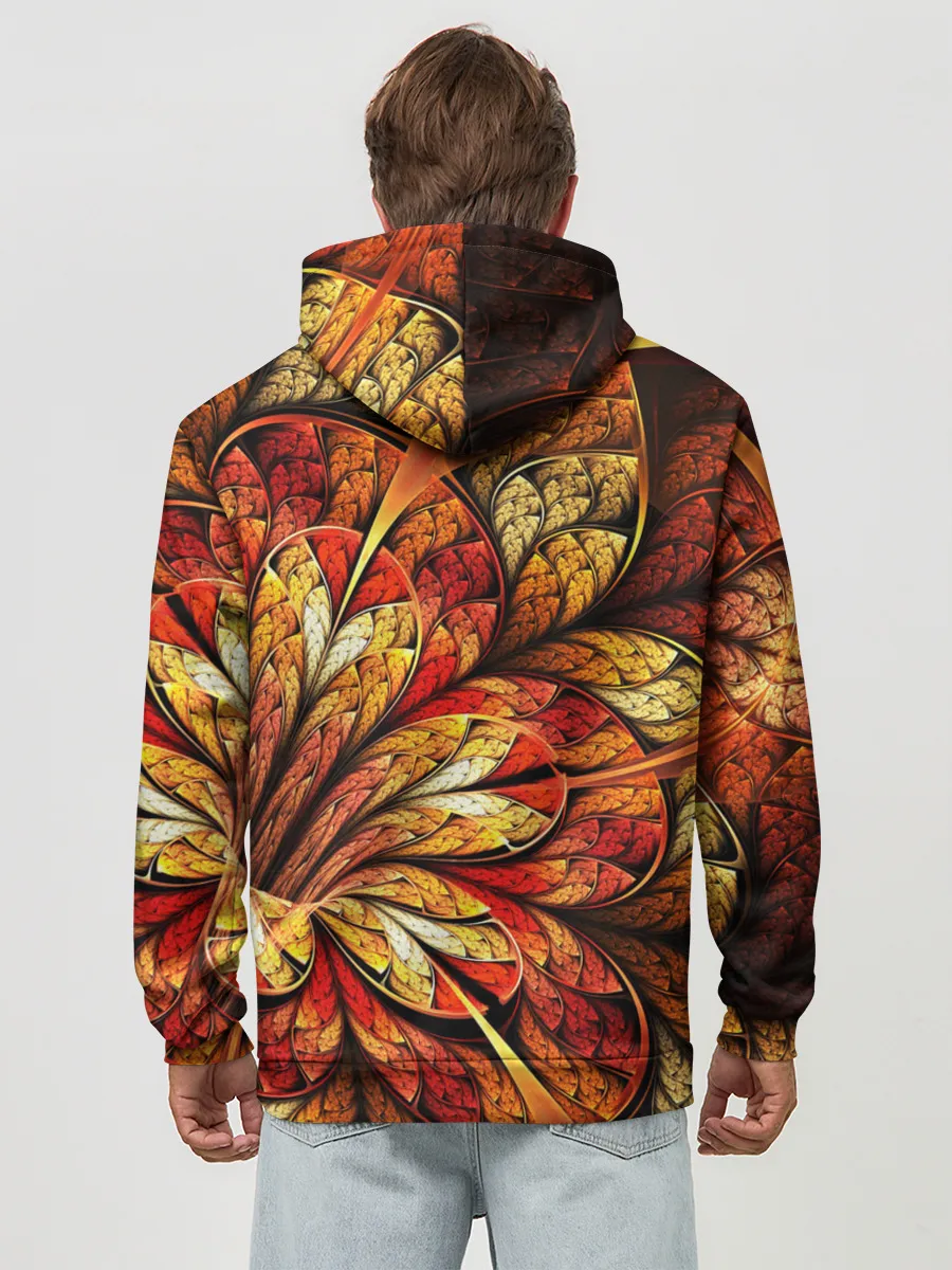 Худи мужской база хлопок / ФРАКТАЛЬНЫЙ УЗОР