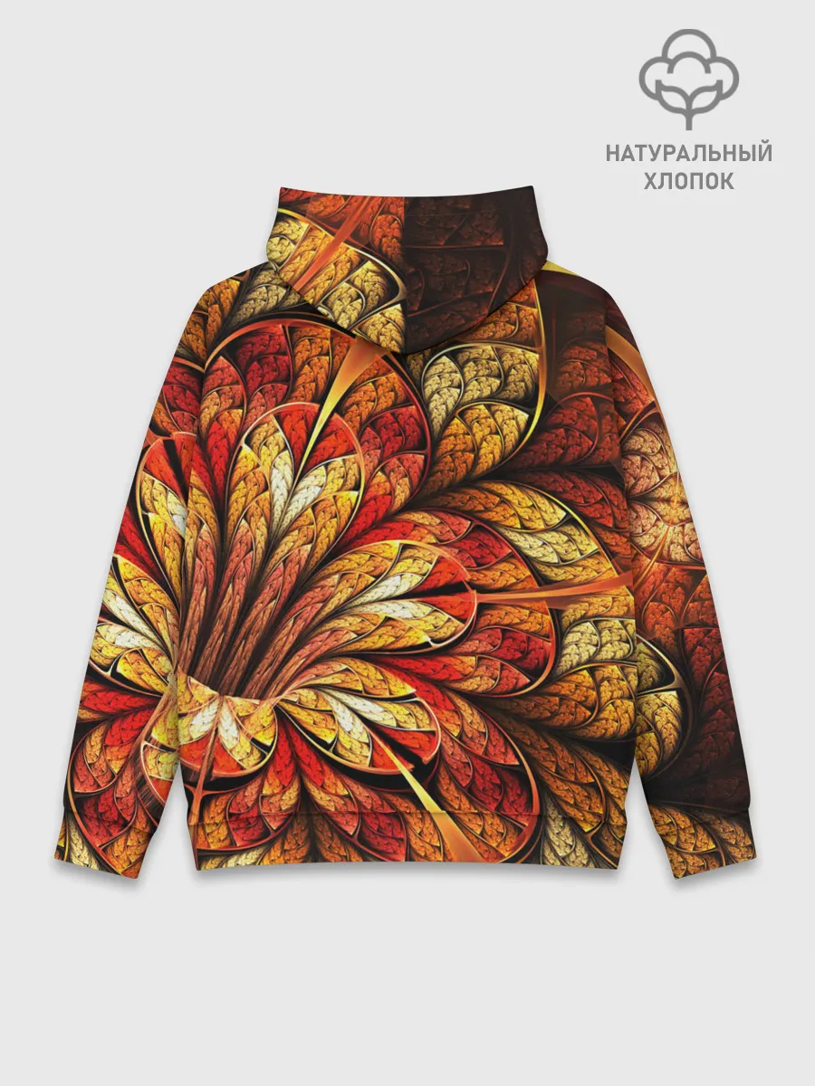 Худи мужской база хлопок / ФРАКТАЛЬНЫЙ УЗОР